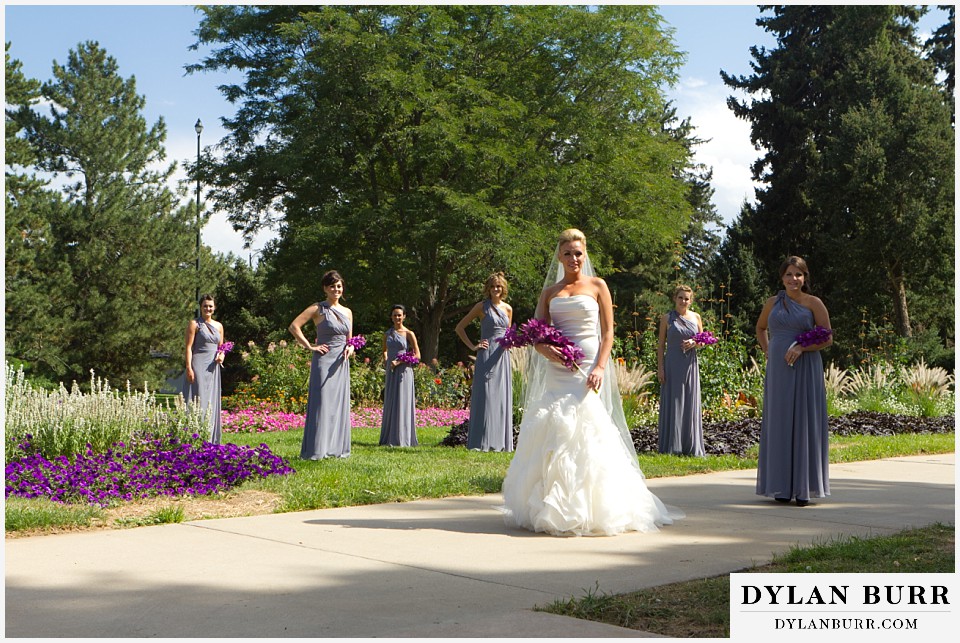 cheesman park pavilion wedding bride and bridesmaids