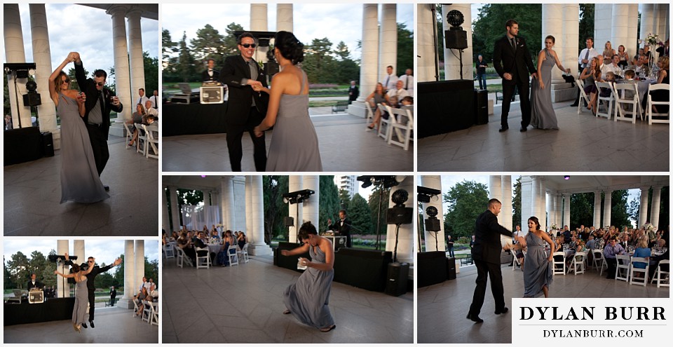 cheesman park pavilion wedding bridal party entering reception