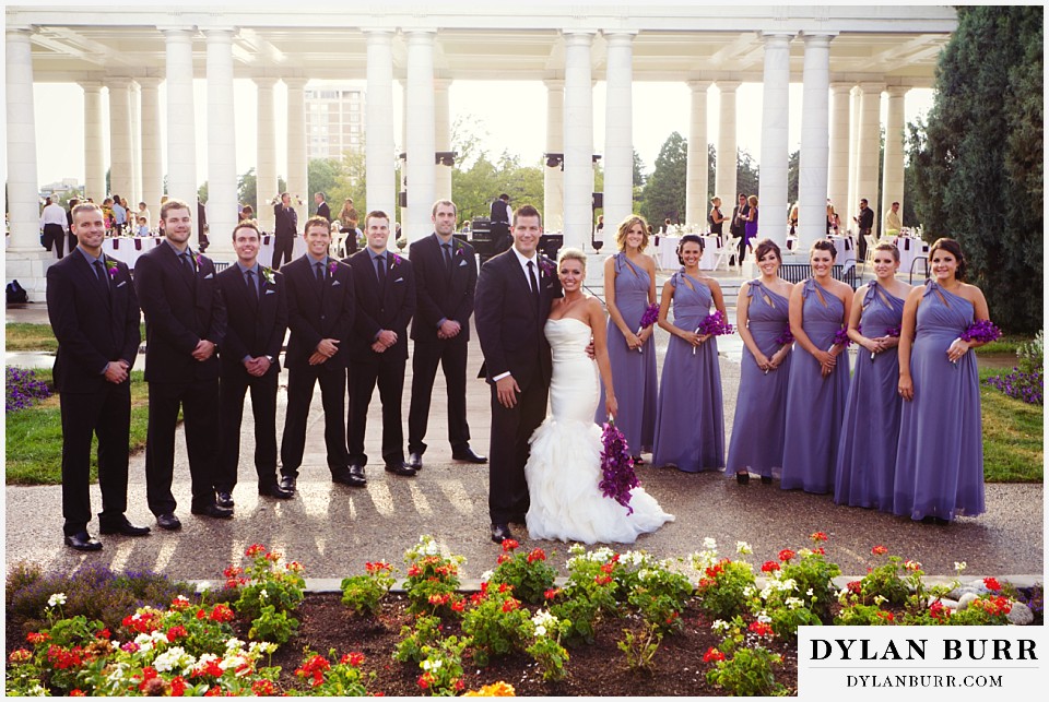 cheesman park pavilion wedding full bridal party