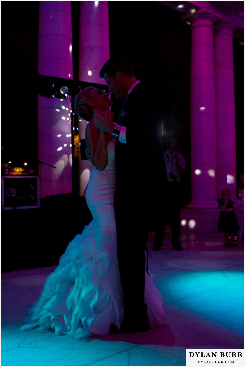 cheesman park pavilion wedding first dance reception lighting
