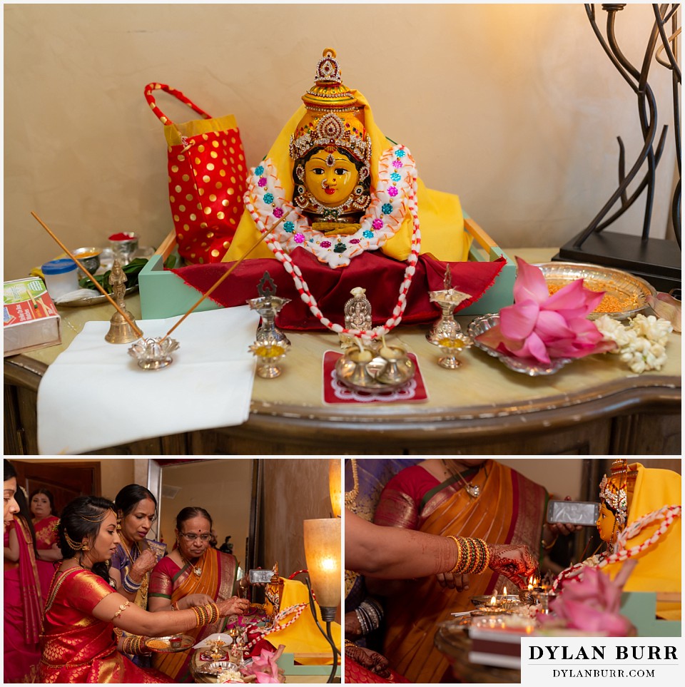 cielo at castle pines wedding colorado mountain wedding hindu bridal ceremony offerings