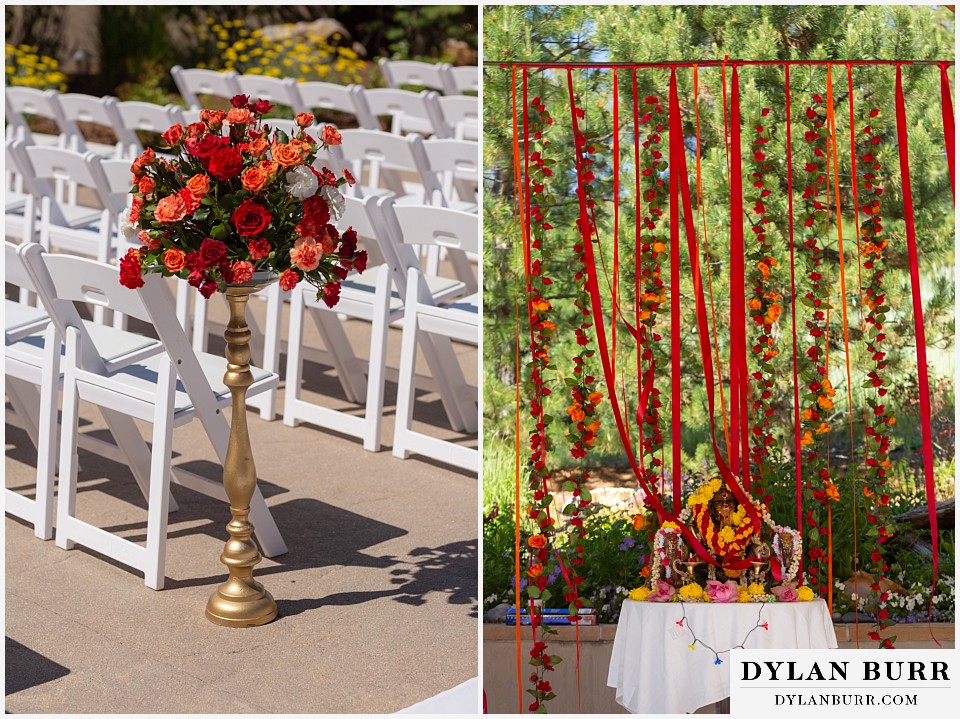 cielo at castle pines wedding colorado mountain wedding hindu wedding decorations bouquets