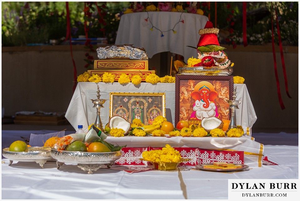 cielo at castle pines wedding colorado mountain wedding hindu ceremony ganesh