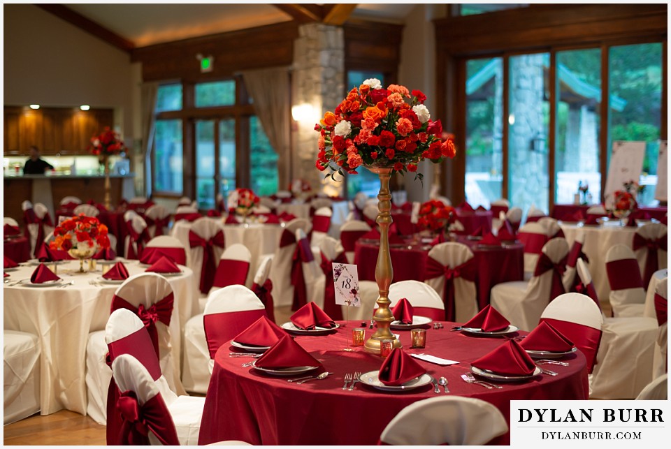 cielo at castle pines wedding colorado mountain wedding hindu wedding dinner decoration table settings