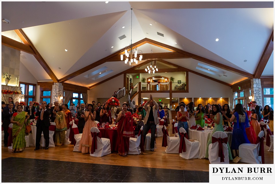 cielo at castle pines wedding colorado mountain wedding standing ovation for hindu wedding entertainment