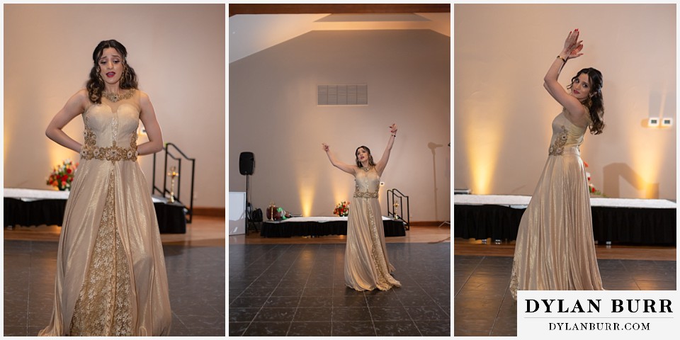 cielo at castle pines wedding colorado mountain wedding dance performance at hindu wedding