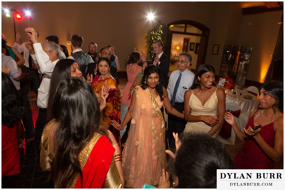 cielo at castle pines wedding colorado mountain wedding hindu wedding recption dancing families