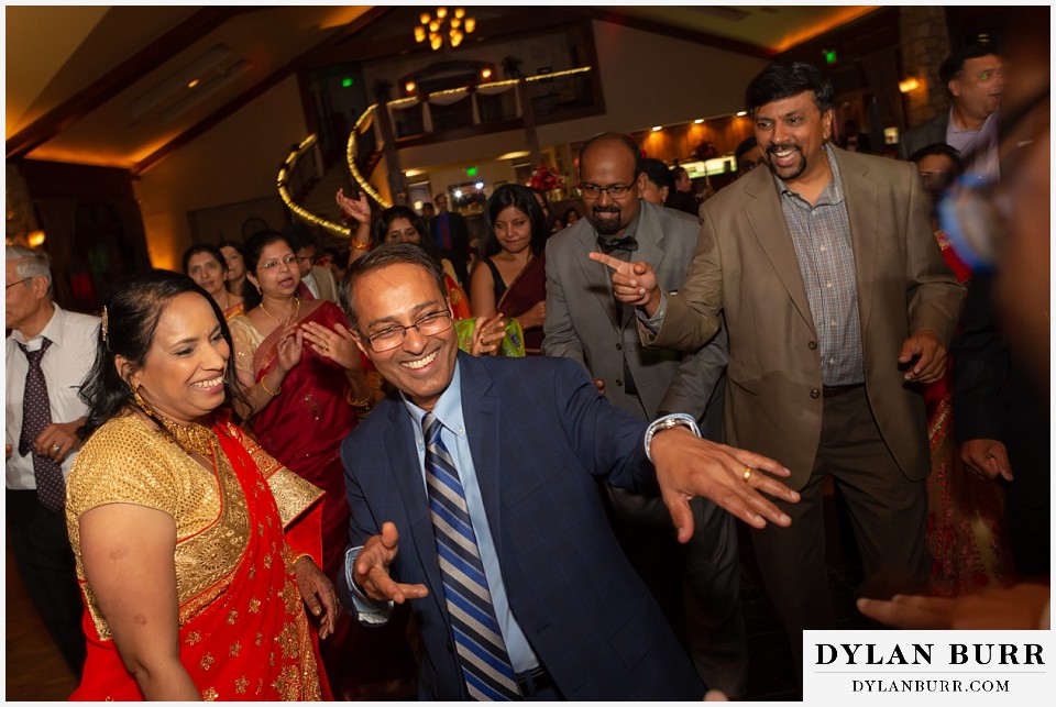 cielo at castle pines wedding colorado mountain wedding hindu brides parents dancing