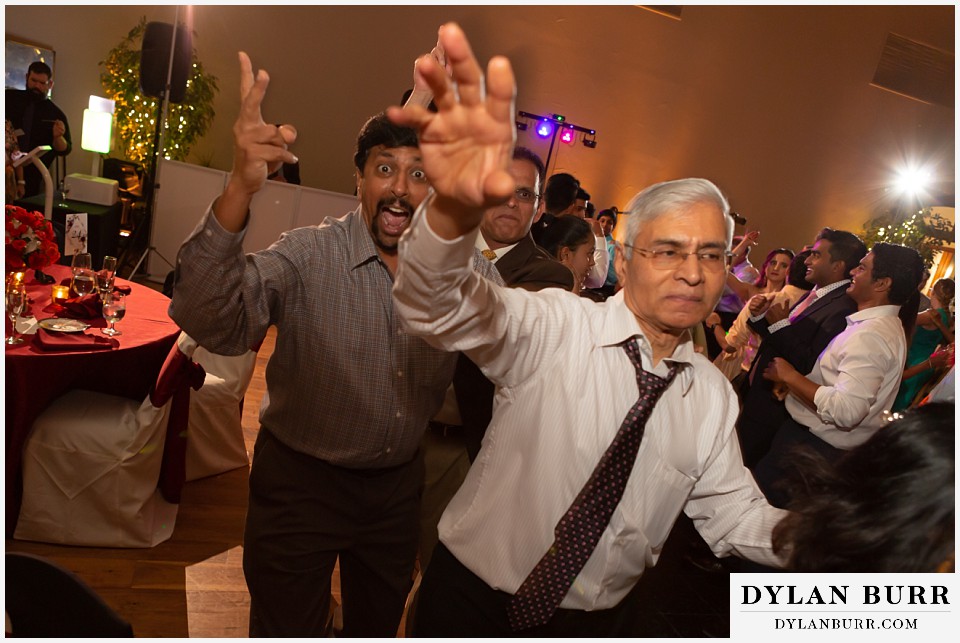 cielo at castle pines wedding colorado mountain wedding funny family dancing