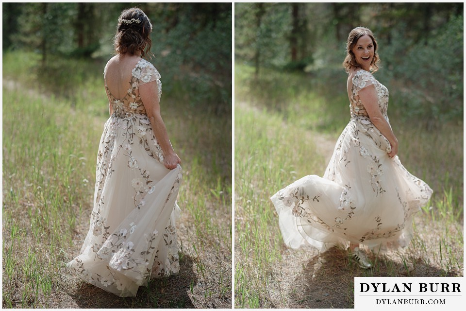 clinton gulch micro wedding having a mountain dance party