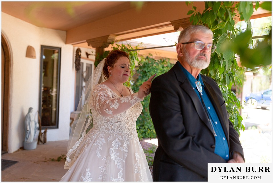 cobble creek golf club wedding first look with dad