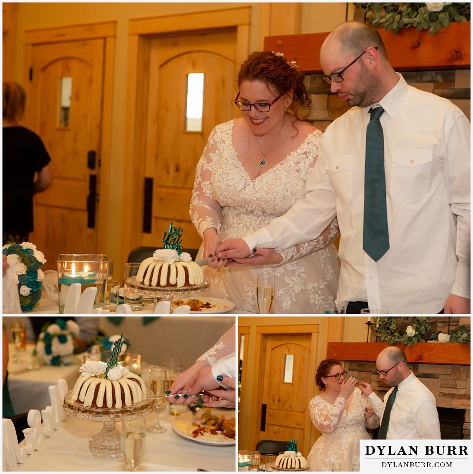 cobble creek golf club wedding cake cutting