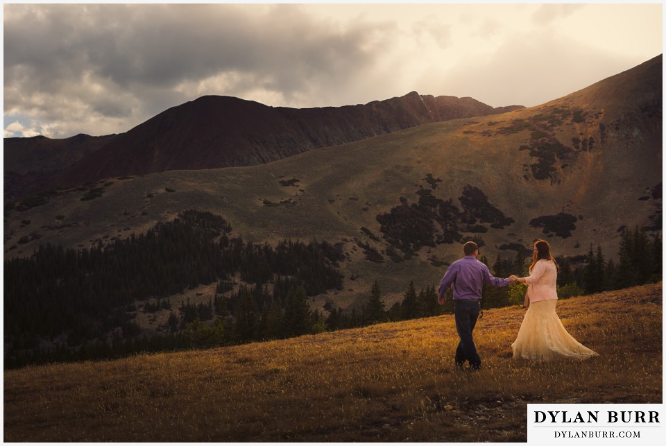 colorado wedding photographer high alpine mountain wedding sunset