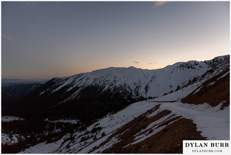 colorado mountain engagement session the trail back down