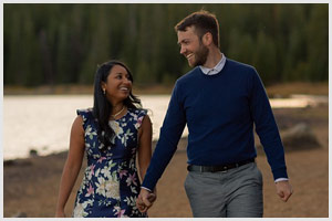 colorado engagement photos in mountains