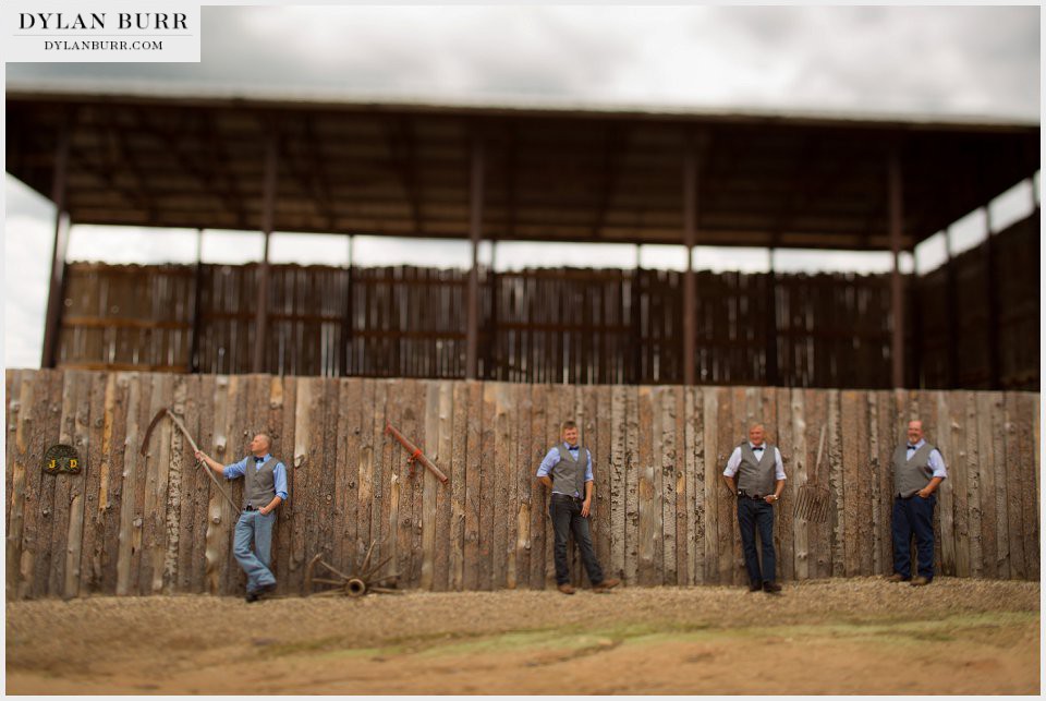 colorado ranch wedding tough groomsmen