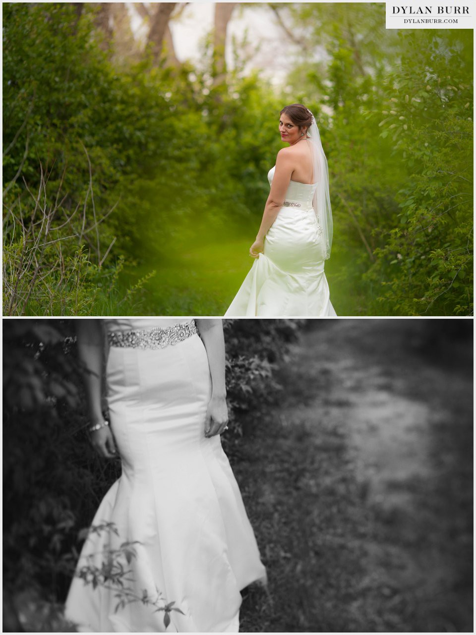 colorado wedding playful bride photos