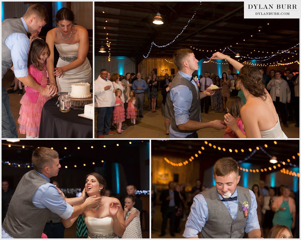 cutting the cake colorado ranch wedding