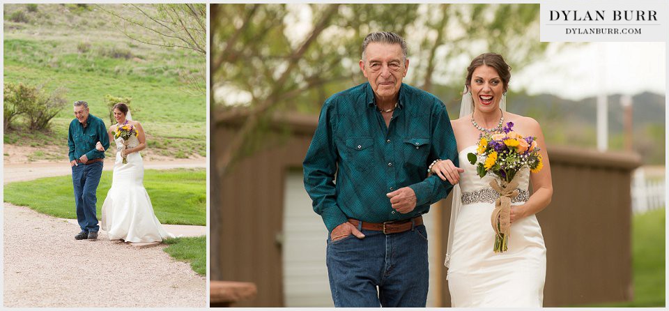 ellis ranch wedding bride father aisle