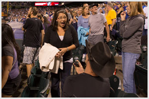proposal at coors field during a rockies game