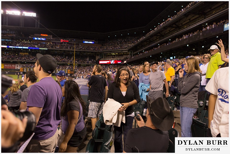proposal at coors field rockies game asking her to marry him