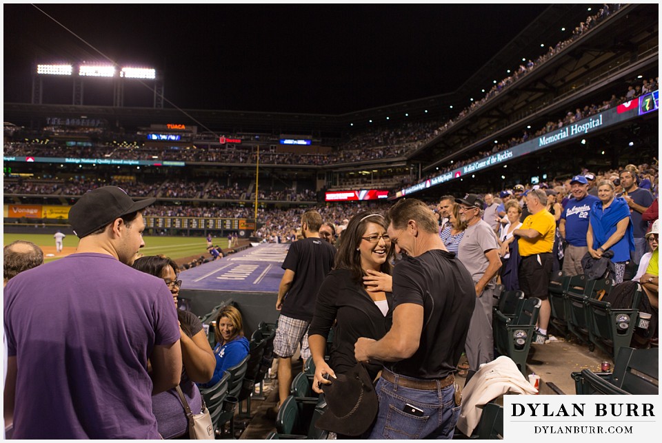 proposal at coors field rockies game now everyone around notices