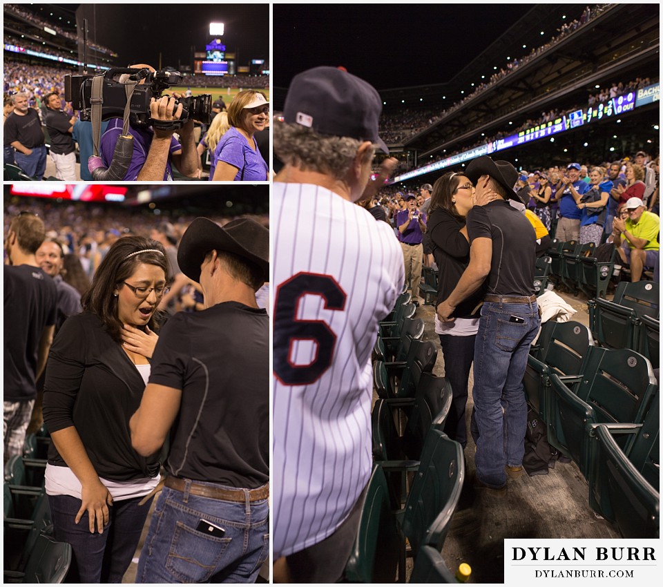 proposal at coors field rockies game jumbotron camera arrives