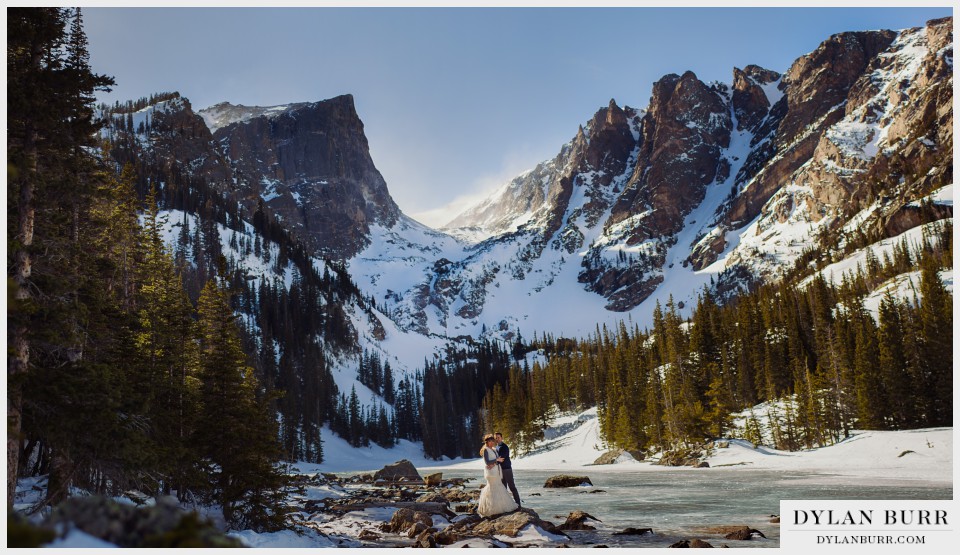 estes park colorado winter wedding anniversary dream lake