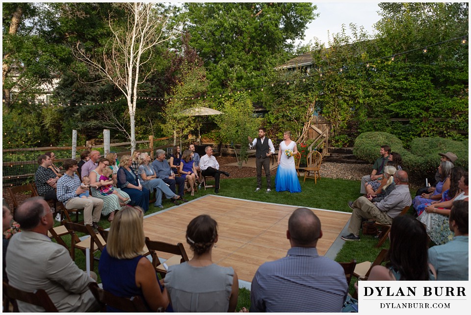 simple fun Colorado backyard wedding