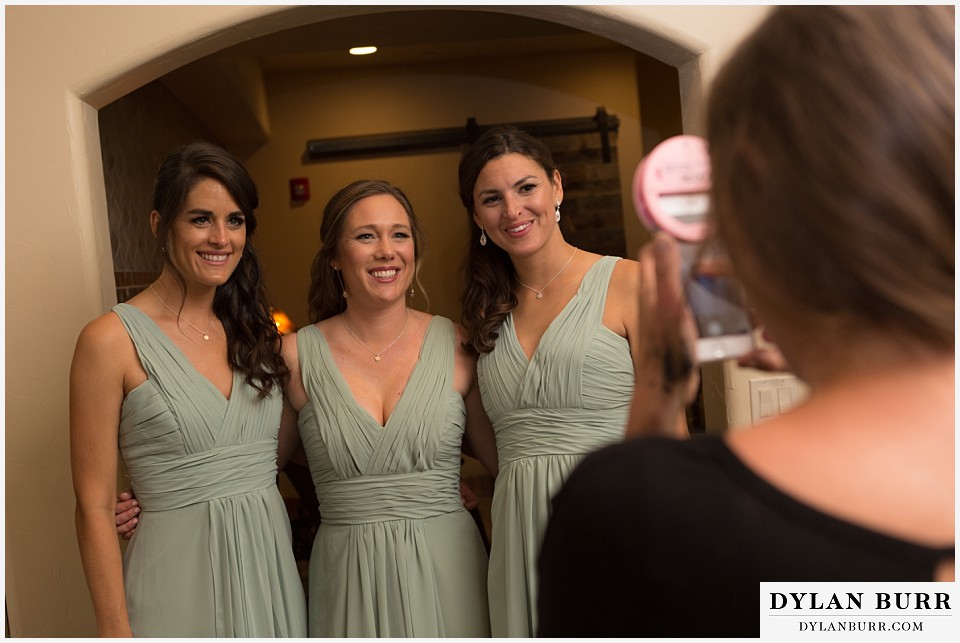 della terra wedding estes park colorado mountain wedding bridesmaids getting ready