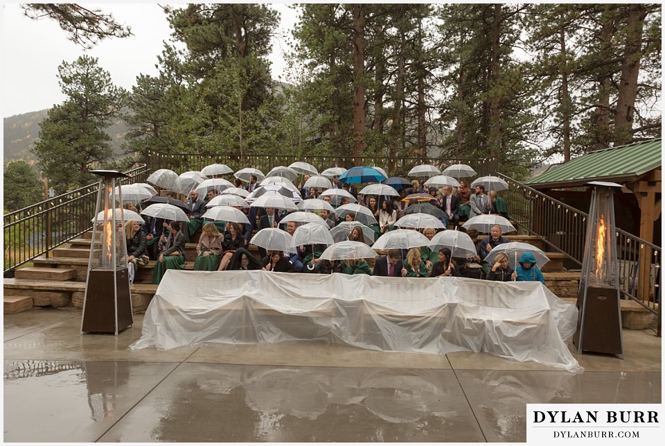 della terra wedding estes park colorado mountain wedding rainy ceremony site