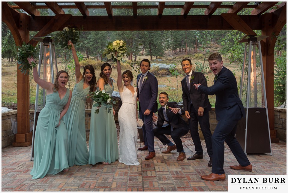 della terra wedding estes park colorado mountain wedding awesome bridal party photos