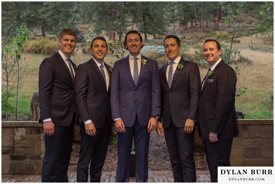 della terra wedding estes park colorado mountain wedding groomsmen