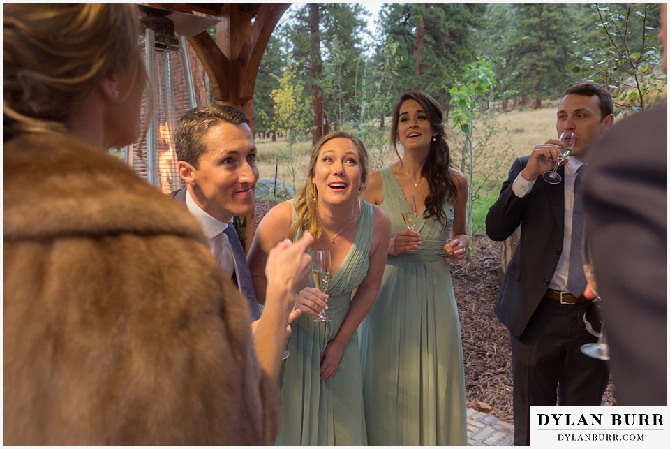 della terra wedding estes park colorado mountain wedding funny bridal party toast