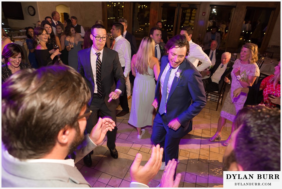 della terra wedding estes park colorado mountain wedding groom dancing