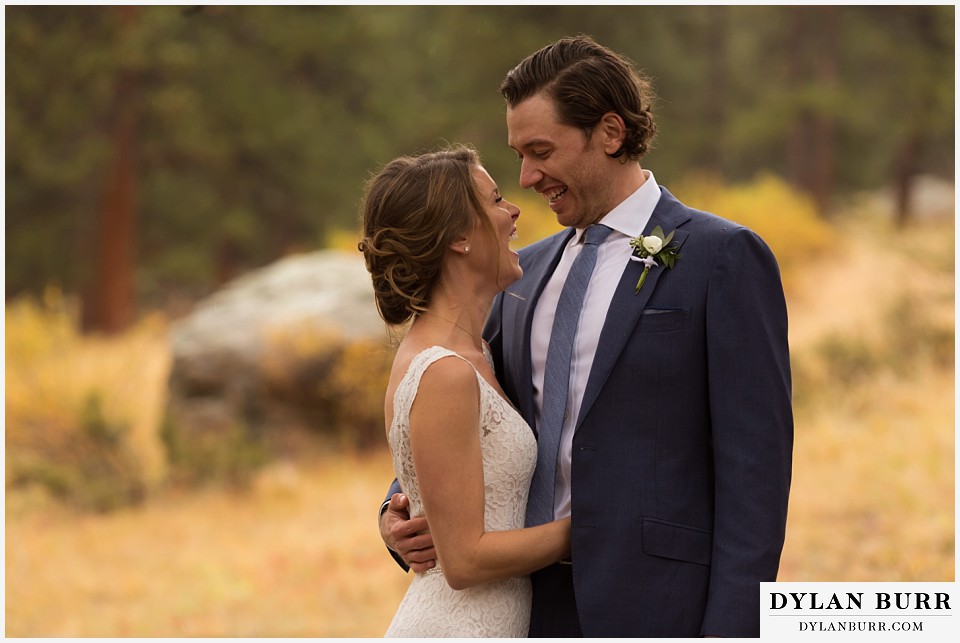 della terra wedding estes park colorado mountain wedding fall couple