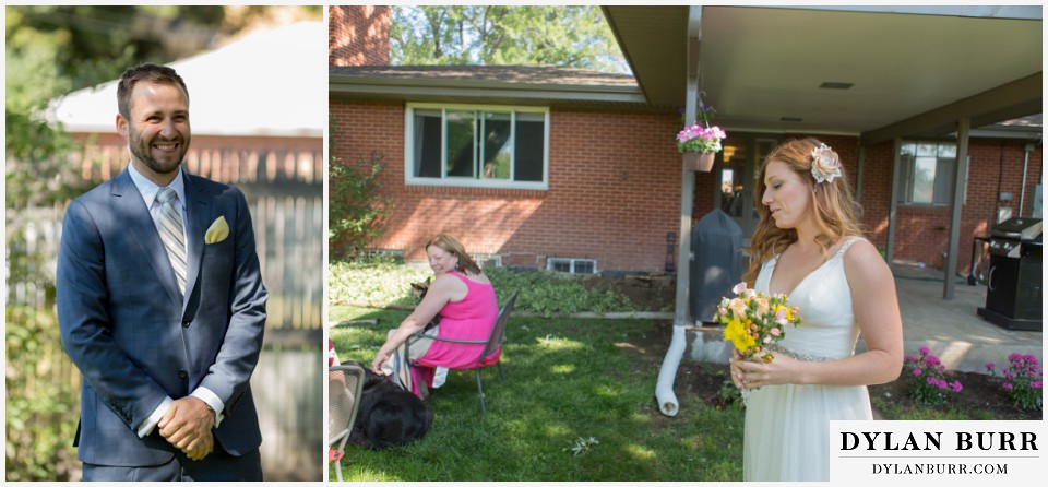 colorado wedding photographer denver backyard wedding aisle