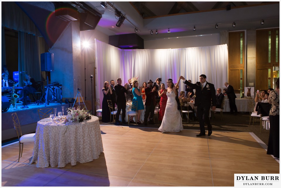 colorado wedding photographer denver botanic gardens reception mitchell hall