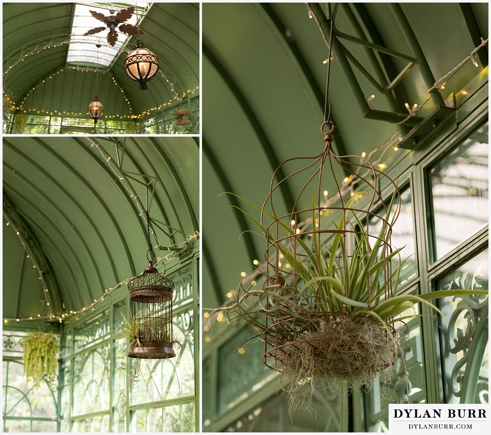 denver botanic gardens wedding colorado woodland mosaic hanging plants