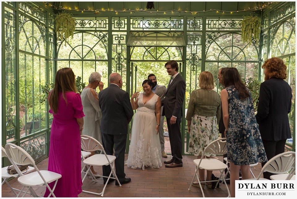 denver botanic gardens wedding colorado woodland mosaic bride feeling relaxed and calm