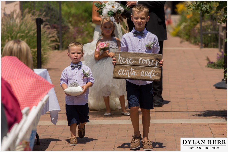 denver botanic gardens wedding ring bearers