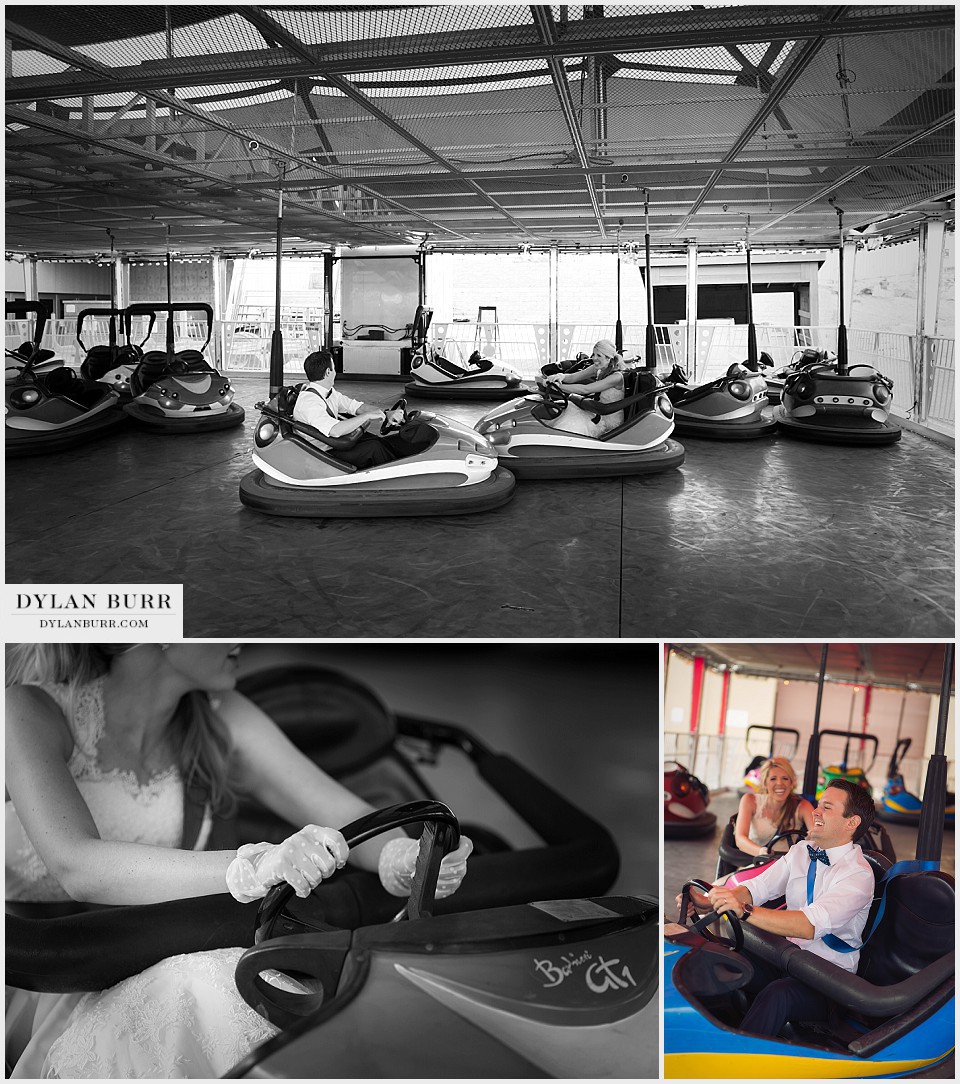 denver county carnival engagement anniversary photos bumper cars