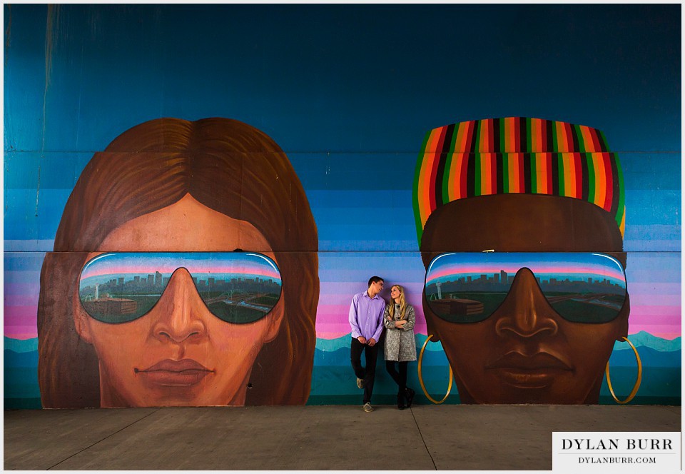 denver engagement photos urban art