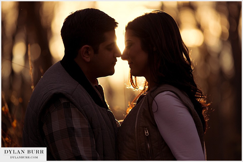 outdoor denver engagement photography at sunset