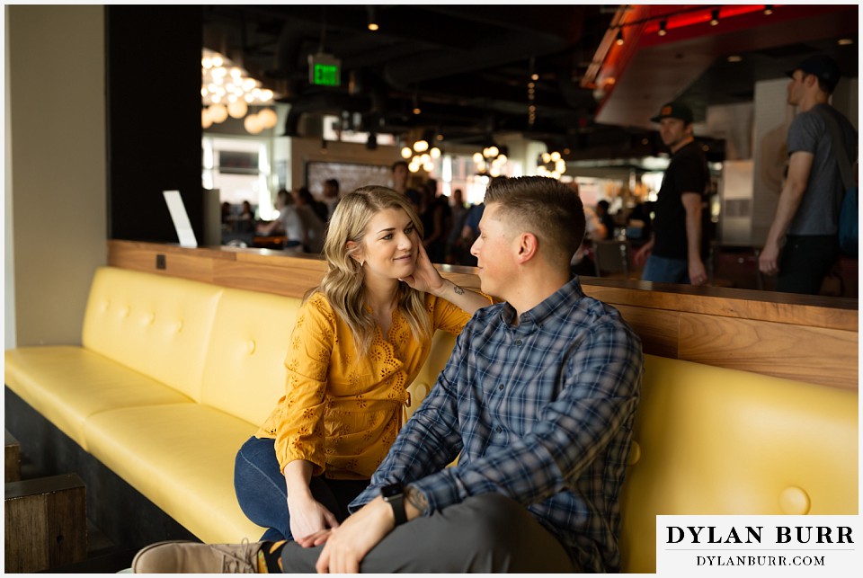 denver engagement photos dairy block downtown denver she is so in love with him