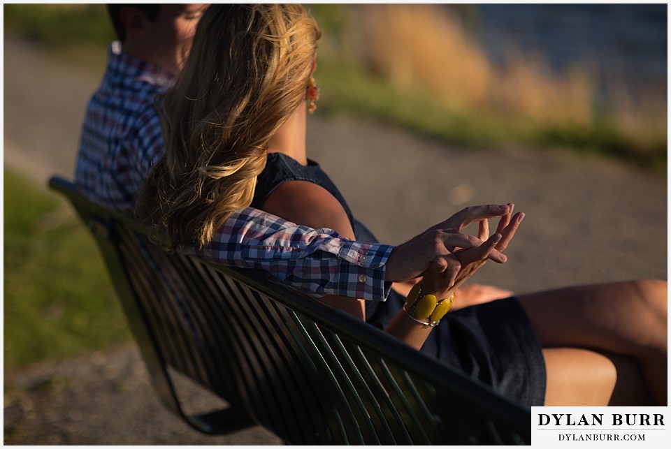 denver engagement session sitting at sloans lake