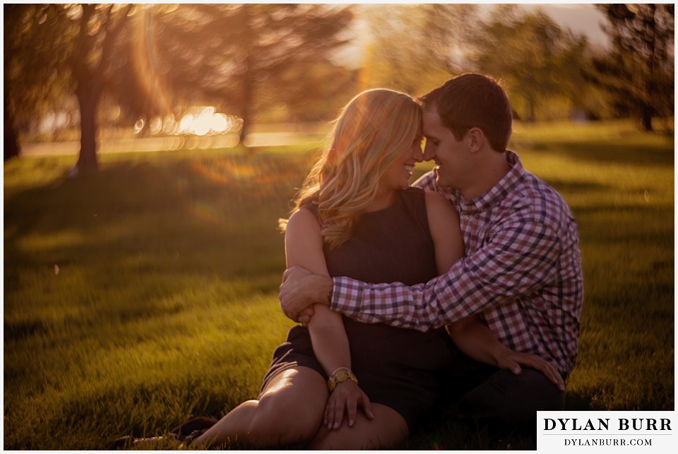 denver engagement session sunset petzval sloans lake