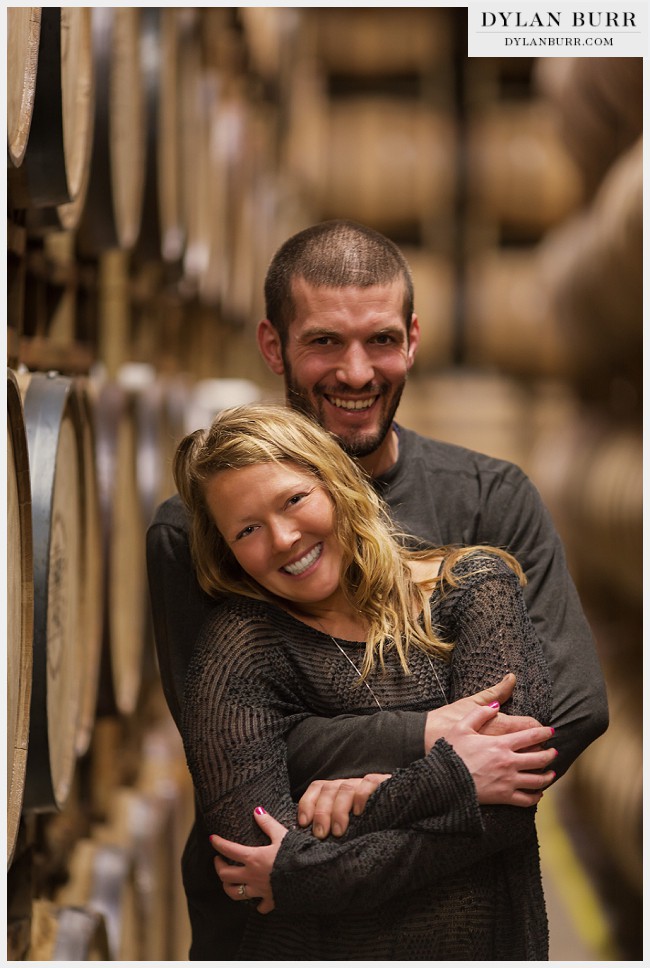 fun engagement photos denver colorado whiskey tour