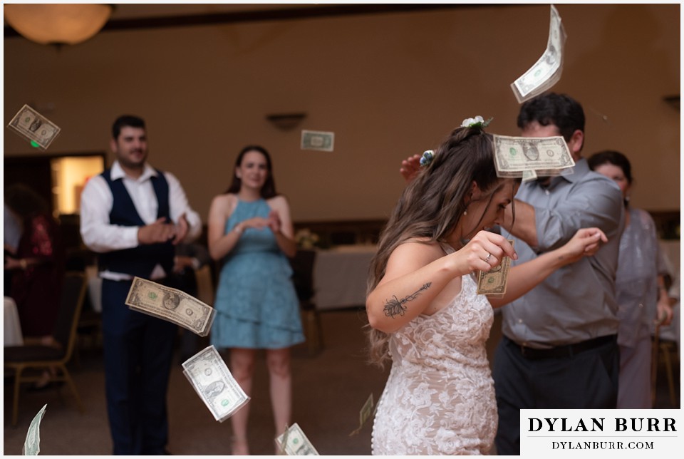 making it rain money during the wedding