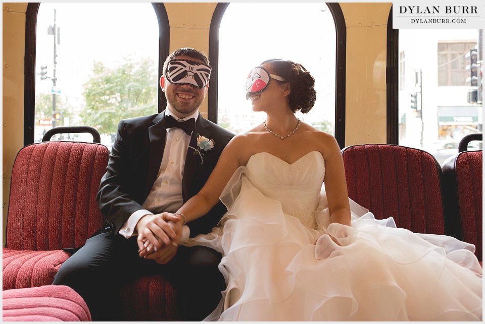 chicago wedding trolley before wedding